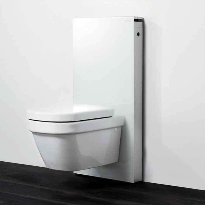Geberit - Monolith WC Frame &amp; Cistern for Wall Hung WC&#39;s - White/Aluminium