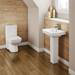 Genova Modern Back To Wall Close Coupled Toilet profile small image view 2 