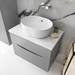 Crosswater Glide II Wall Hung Countertop Vanity Unit - White Gloss with Marble Worktop profile small image view 3 