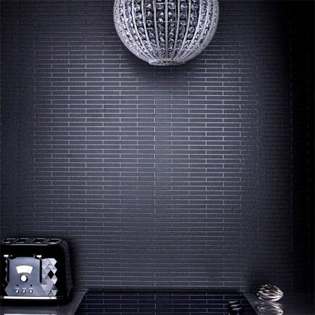 Graham & Brown - Black Sparkle Bathroom Wallpaper - 20-295 | 17 Stylish Bathroom Wallpaper Ideas