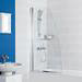 Roman Haven Angled Bath Screen with Towel Rail - H2D1CS profile small image view 2 