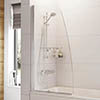 Roman Haven Angled Bath Screen with Towel Rail - H2D1CS profile small image view 1 