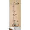 Burlington Birkenhead Wall Mounted Angled Bath Shower Mixer w Riser, 9" Rose & Soap Basket profile small image view 1 
