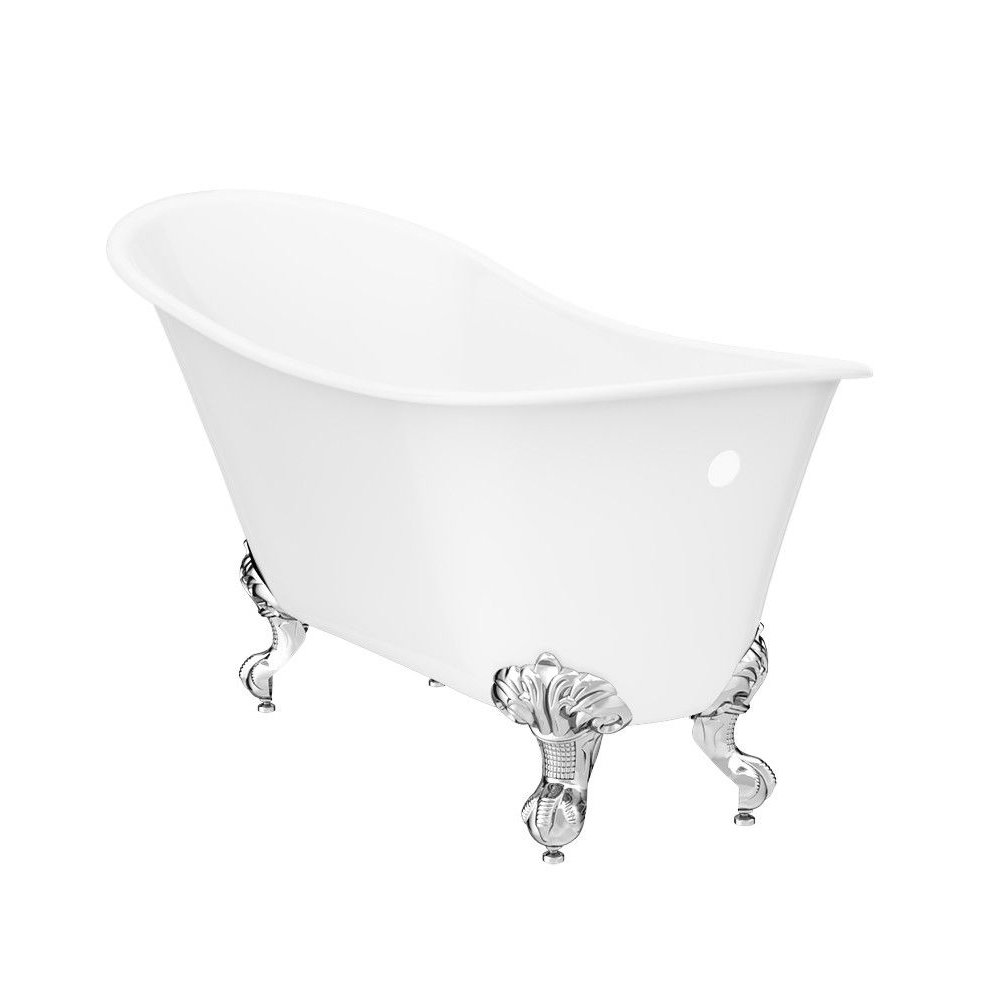 Harlow 1610 Slipper Bath + Chrome Leg Set Victorian Plumbing.co.uk