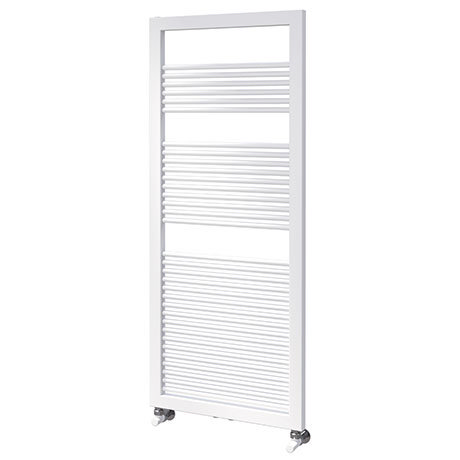 Asquiths Mineral White H1200 x W500mm Round Tube Vertical Radiator - HEA0101