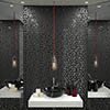 Hex Black Mosaic Tile Sheet - 301 x 297mm profile small image view 1 