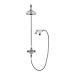 Crosswater - Belgravia Thermostatic Shower Valve with Fixed Head, Handset & Wall Cradle - Nickel profile small image view 2 