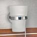 Smedbo Home Holder with Frosted Glass Tumbler - Polished Chrome - HK343 profile small image view 2 