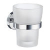 Smedbo Home Holder with Frosted Glass Tumbler - Polished Chrome - HK343 profile small image view 1 