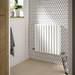 Hudson Reed Revive 600 x 586mm Horizontal Double Panel Radiator - Gloss White - HL338D profile small image view 3 