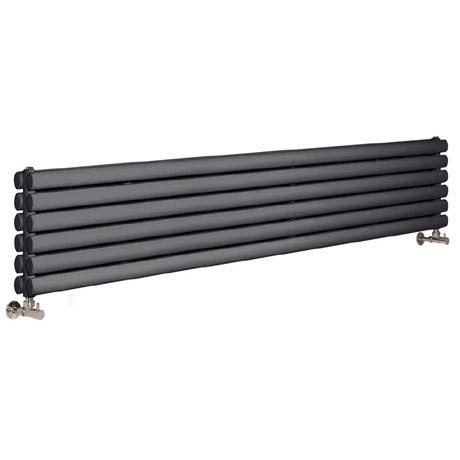 revive 354mm anthracite reed radiator hudson horizontal panel double 1800 1500mm
