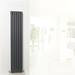 Hudson Reed Revive Double Panel Designer Radiator 1500 x 354mm - Anthracite - HLA76 profile small image view 3 