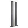 Hudson Reed Revive Single Panel Designer Radiator with Mirror - Anthracite - HLA78 profile small image view 1 