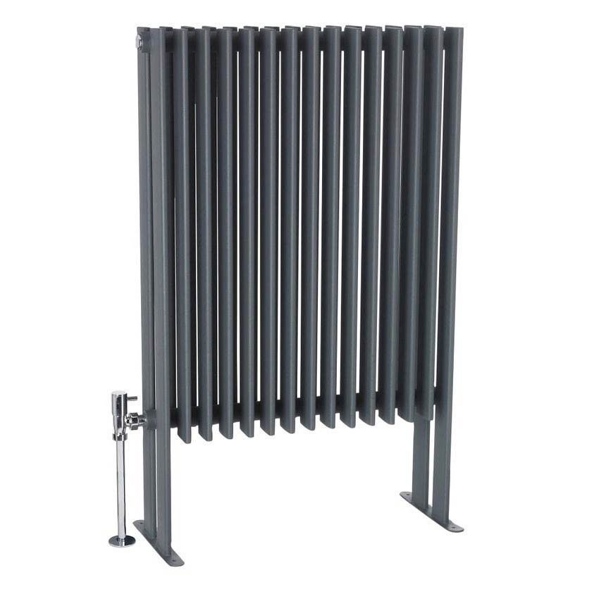 Hudson Reed Fin Floor Mounted Double Panel Radiator at Victorian