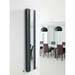 Hudson Reed Sloane Double Panel Radiator with Mirror 1800 x 381mm - Anthracite profile small image view 2 