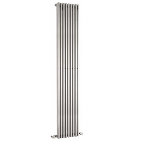Hudson Reed Parallel 1800 x 342mm Vertical Single Panel Radiator - High Gloss Silver - HLS90