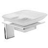 Holly Modern Square Soap Dish & Holder - Chrome profile small image view 1 