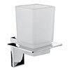 Holly Modern Square Tumbler & Holder - Chrome profile small image view 1 