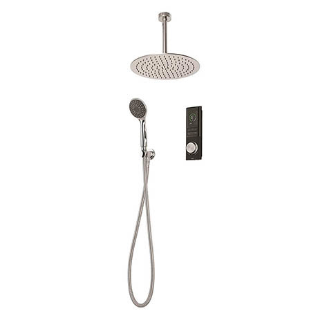Triton HOME Digital Mixer Shower All-in-One with Round Fixed Head & Slider Rail Kit (High Pressure)
