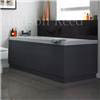 Hudson Reed High Gloss Grey Front Bath Panel profile small image view 1 