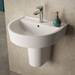 Hudson Reed Luna 1TH Wall Hung Suite (Toilet, Concealed Cistern + Basin) profile small image view 2 