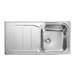 Rangemaster Houston 1.0 Bowl Stainless Steel Kitchen Sink profile small image view 4 