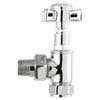 Hudson Reed Victorian Chrome Crosshead Radiator Valves - Angled - HT336 profile small image view 1 