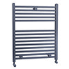 Lindley Straight Heated Towel Rail - W500 x H690mm - Anthracite profile small image view 1 
