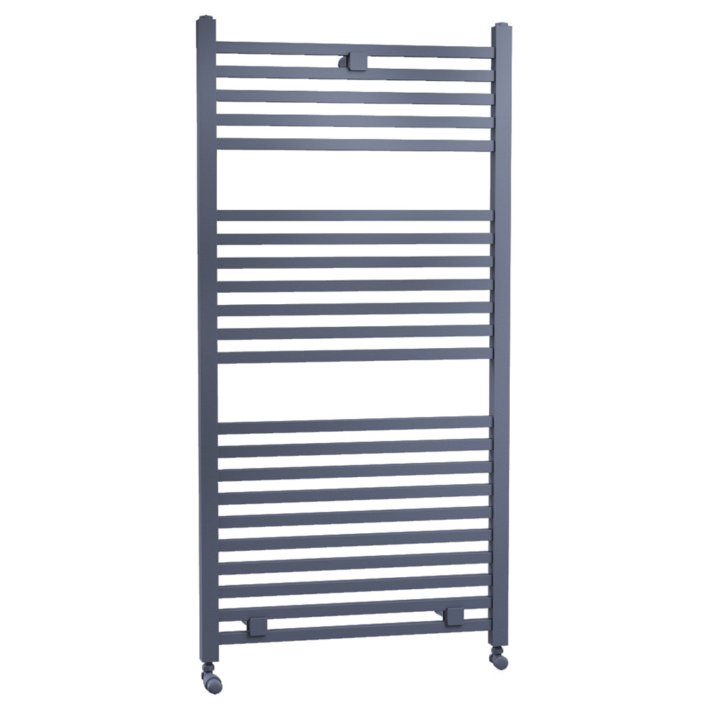 Lindley Straight Heated Towel Rail - W500 x H1110mm - Anthracite