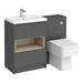 Haywood Grey Modern Sink Vanity Unit + Toilet Package profile small image view 5 