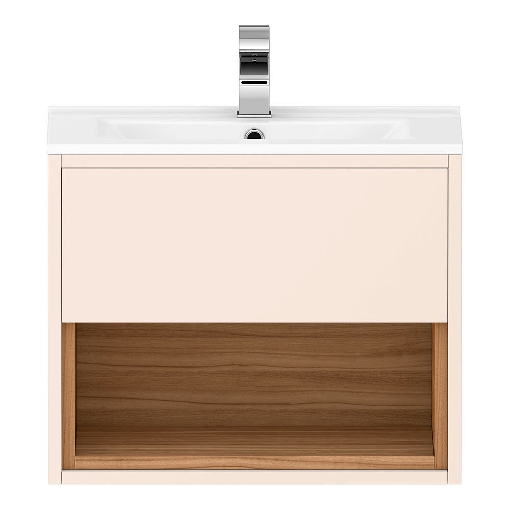 wall hung vanity unit with shelf