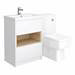 Haywood White Modern Sink Vanity Unit + Toilet Package profile small image view 5 