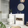 Haywood White Modern Sink Vanity Unit + Toilet Package Small Image