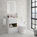 Haywood 500mm Gloss White WC Unit Only profile small image view 2 