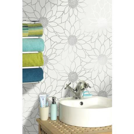 Holden Decor Louisa Beige Bathroom Wallpaper  From Victorian Plumbing