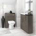 Hudson Reed 500x255mm Grey Avola Compact WC Unit profile small image view 2 