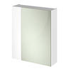 Hudson Reed 600mm White Gloss 75/25 Mirror Unit profile small image view 1 