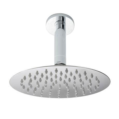 Hudson Reed Modern Round Fixed Head 180mm & Ceiling Arm
