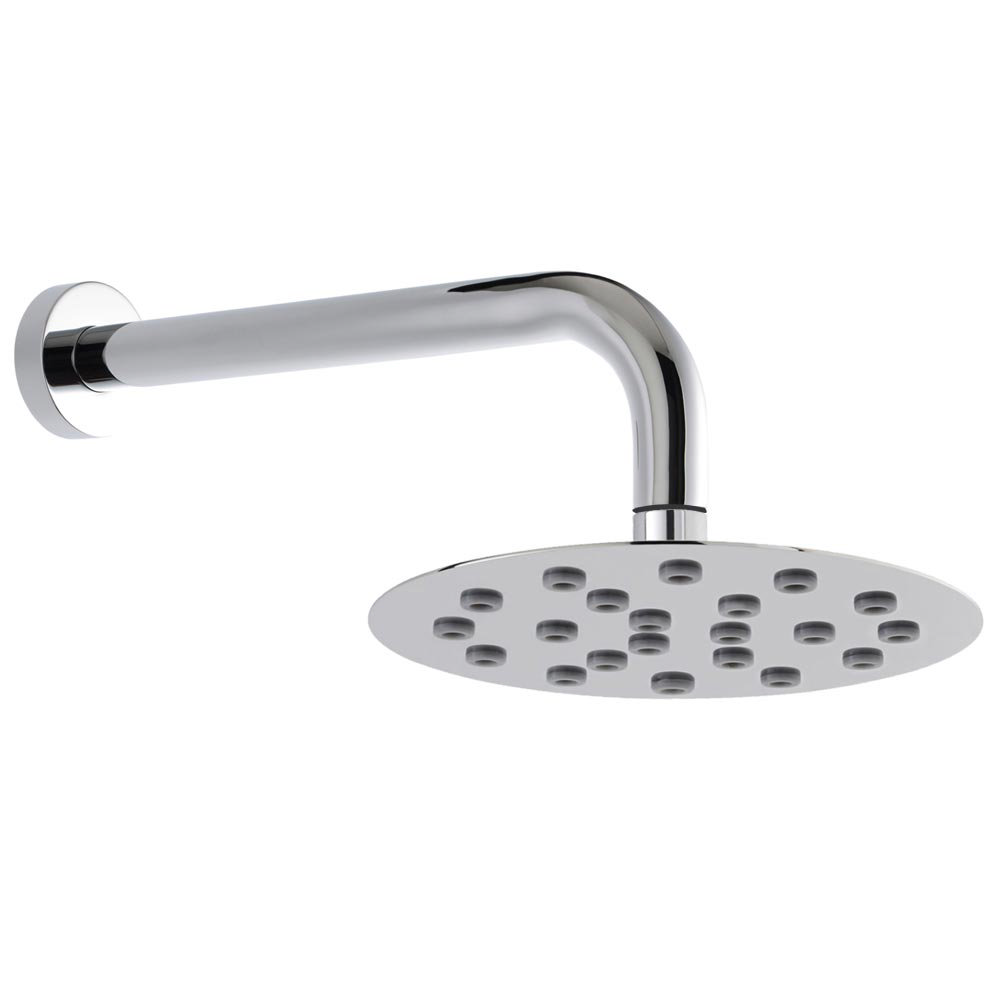 Hudson Reed Round 200mm Slim Shower Head + Arm Victorian Plumbing