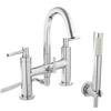 Hudson Reed - Tec Lever Bath Shower Mixer with swivel spout, shower kit & wall bracket - TEL354 profile small image view 1 