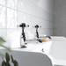 Nuie Traditional Beaumont Long Nose Basin Taps - Chrome - I321XE profile small image view 2 