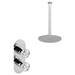 Arezzo Chrome Industrial Style Shower System with Concealed Valve + Ceiling Mounted Head profile small image view 7 