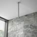 Arezzo Chrome Industrial Style Shower System with Dual Concealed Valve + Ceiling Mounted Head profile small image view 4 