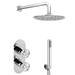 Arezzo Chrome Industrial Style Shower System with Concealed Valve, Head + Handset profile small image view 7 