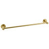 Arezzo Industrial Style Brushed Brass Round Single Towel Rail profile small image view 1 