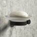 Arezzo Industrial Style Matt Black Round Soap Dish & Holder profile small image view 3 
