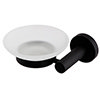 Arezzo Industrial Style Matt Black Round Soap Dish & Holder profile small image view 1 