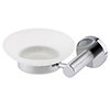 Arezzo Industrial Style Chrome Round Soap Dish & Holder profile small image view 1 