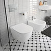 Ideal Standard Tesi AquaBlade Toilet + Concealed WC Cistern with Wall Hung Frame profile small image view 1 