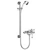 Nuie Traditional Dual Exposed Thermostatic Shower Valve + Slider Rail Kit profile small image view 1 